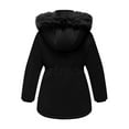 thumbnail image 3 of Aideaone Girls Winter Coats Heavyweight Kids Outerwear Warm Parka Puffer Jacket with Hood Black 5-12Y, 3 of 9