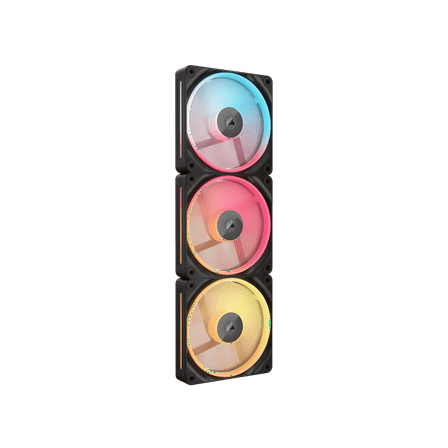 CORSAIR iCUE LINK LX120-R RGB 120mm PWM Reverse Fans Starter Kit – Reverse Fan Blade -  Dual Light Loops - Easy iCUE LINK Connectivity - Magnetic Dome Bearing