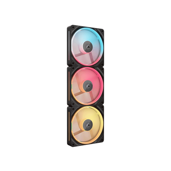 CORSAIR iCUE LINK LX120-R RGB 120mm PWM Reverse Fans Starter Kit – Reverse Fan Blade -  Dual Light Loops - Easy iCUE LINK Connectivity - Magnetic Dome Bearing