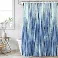 thumbnail image 6 of Polyester Fabric Navy Blue Vintage Shower Curtain, Stripes Painting Retro Abstract Art Waterproof Bathtub Curtain Bathroom Decor Set with Hooks 60 x 72 Inches, 6 of 6