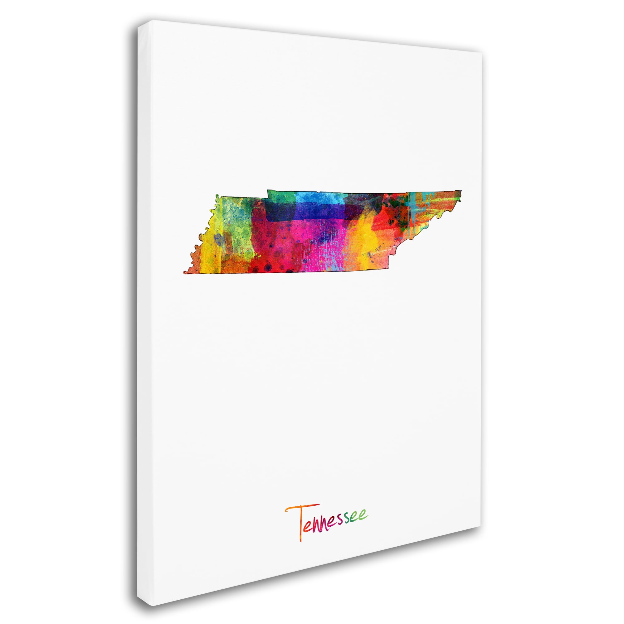 "Tennessee Map" Canvas Art by Michael Tompsett