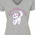 thumbnail image 4 of Inktastic I'm Purrdy Cute White Kitty Cat Women's V-Neck T-Shirt, 4 of 5
