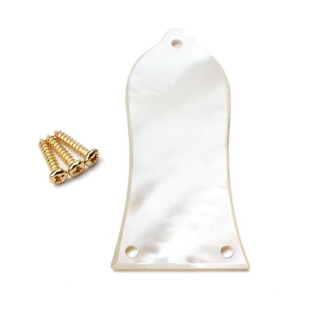 

Hareemi White Pearl Shel Electric Guitar l Truss Rod Cover with 3 Holes and Screws