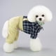 thumbnail image 4 of Ropa para mascotas Camisas para perros Mono general a rayas con pajarita caqui Traje diario informal para cachorro gato (Caqui), 4 of 6