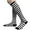 Black / Light Gray, variant on COUVER Women 0.5" Stripe Fashion Costume Knee High Socks, Black / Bright Green, 1 Pair, 9-11