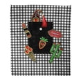 thumbnail image 1 of LADDKE Flannel Throw Blanket Bead Colorful Abstract of Pocket from Patches Sequins Red Soft for Bed Sofa and Couch 50x60 Inches, 1 of 1