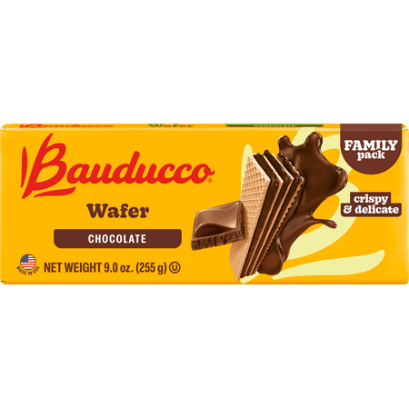 Bauducco Chocolate Wafers, 9 oz, Family Pack, No Artificial Flavors or Colors, Certified Vegan
