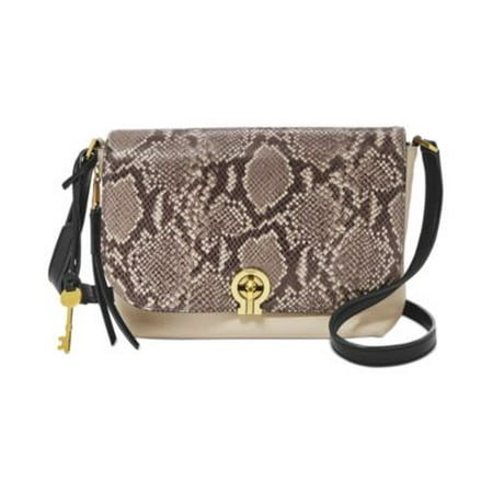 Fossil Maya Small Flap Crossbody Taupe Python Walmart