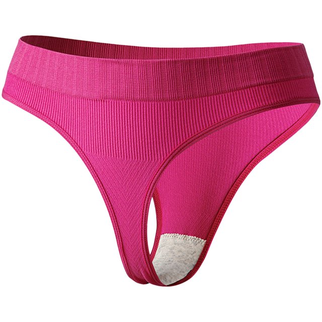 B91xZ sous-Vêtements pour Femmes, Strings en Coton Respirant Extensible, Rouge TG