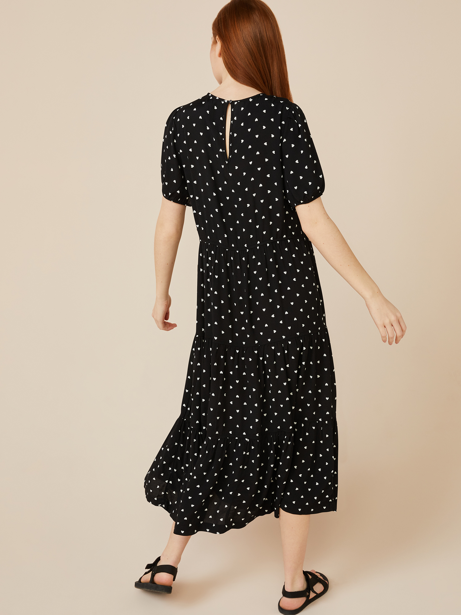 Free Assembly Women's Short Sleeve Tiered Maxi Dress - image 3 of 6