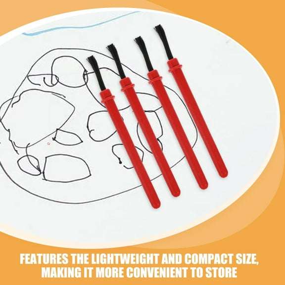 RENACLIPY Painting Sponge Brush Red PP 50Pcs