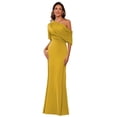 thumbnail image 1 of Vestido BITALY Mother of The Bride Satén Amarillo Mostaza US6, 1 of 8