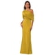 thumbnail image 1 of Vestido BITALY de satén con un solo hombro para madre de la novia, color mostaza, 1 of 8