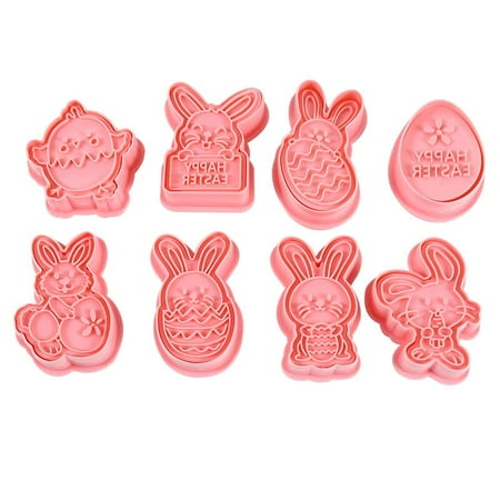 

8Pcs/Box DIY Easter Biscuit Mould Cookie Cutter Biscuits Mold ABS Plastic Baking Mould Cookie Decora