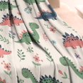 thumbnail image 3 of Beige Dinosaurs Flowers Leaves Blanket,Comfortable Soft Flannel Throw Blanket,All Season,Warm Lightweight Blankets for Sofa Bed Couch Living Room Chair,30"x40", 3 of 4