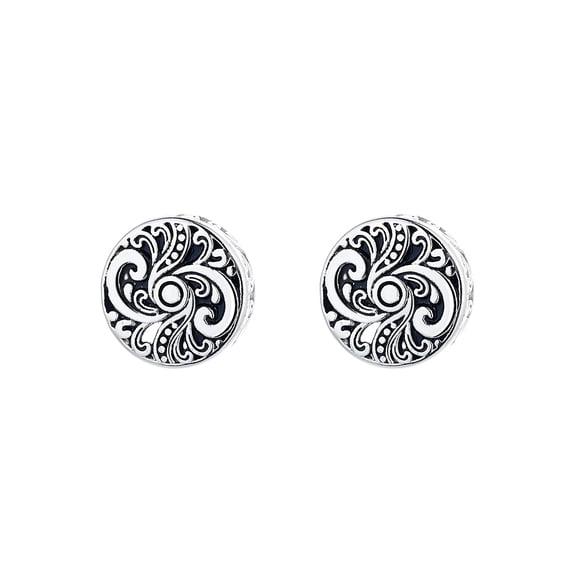 Amy and Annette Sterling Silver Artisan Stud Earring