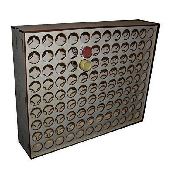 Wood Paint Bottle Rack Organizer for VALLEJO ONLY EYE DROPPER STYLE BOTTLE - 108 Bottle Wall Mountable - 17ml / 0.574838oz Bottle Version