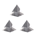 thumbnail image 1 of 3X Pyramide en Verre Optique Prism 40mm Polyèdre Rectangulaire Adapté pour Expériences d'Enseignement, 1 of 7