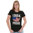 thumbnail image 4 of Loud Proud American State Flag Map Womens Slim Fit Graphic Tee Brisco Brands M, 4 of 6