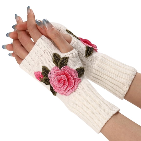 OJJCXA Womens Mens Gloves for Women Men Fashion Knitted Fingerless Warm Convertible Mitten Style Winter Gloves