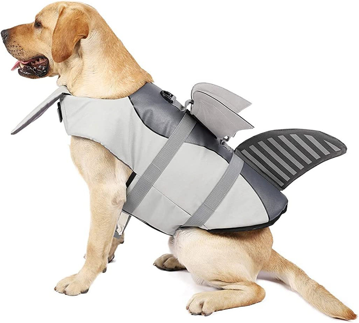 Dog Life Jacket Shark,Casewin Ripstop Dog Lifesaver Vests with Rescue