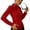 Wine, variant on Women's Slim Fit Shirts Button Down V Neck Long Sleeve Solid Color Tunic Blouse Trendy Casual Daily Commute Wear (S, Wine)
