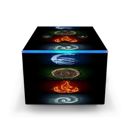 Skins Decals for Amazon Fire TV CUBE + REMOTE / Elements Water Earth Fire (Best Air Mouse For Amazon Fire Tv)