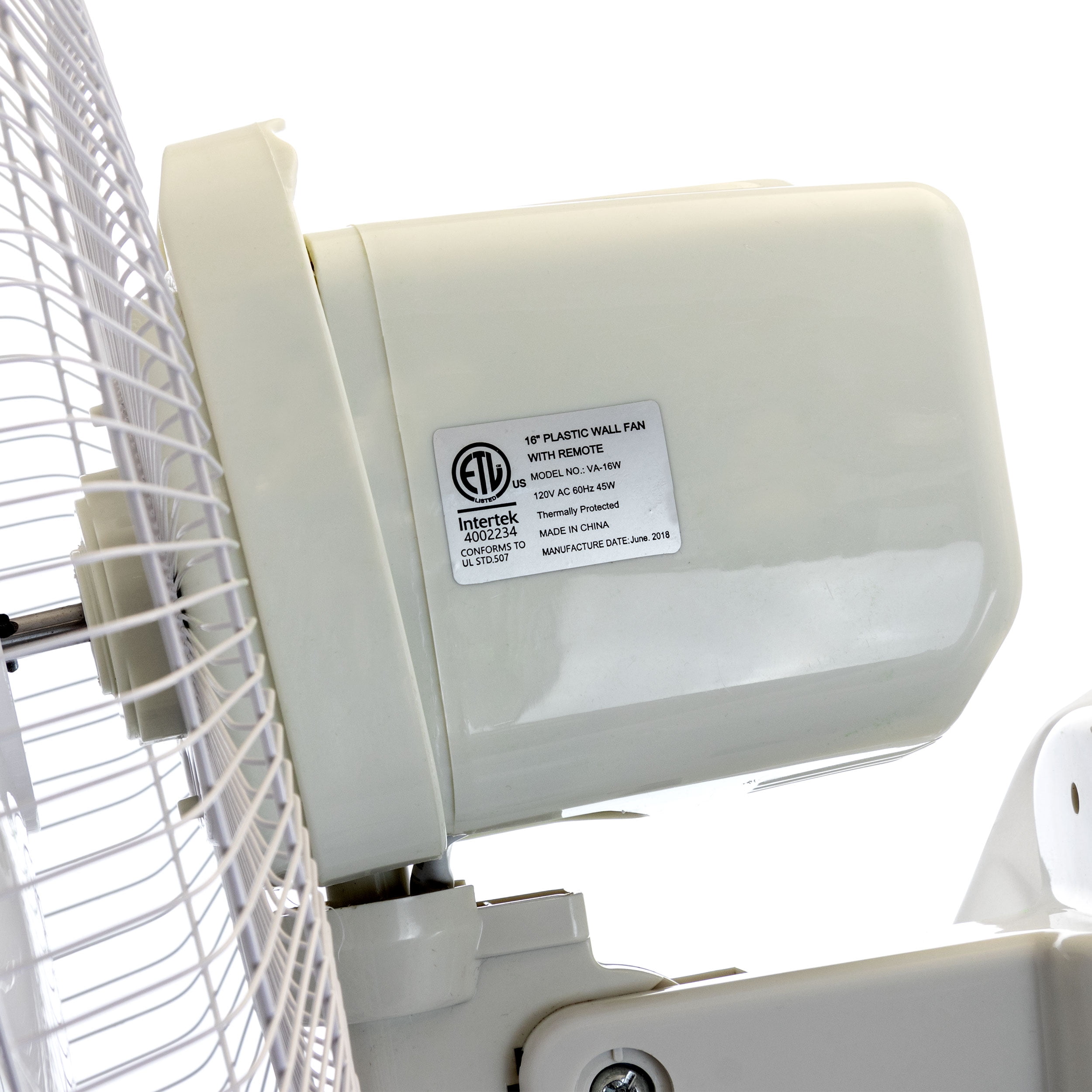Vie Air 16" Pedestal Wall Fan, White