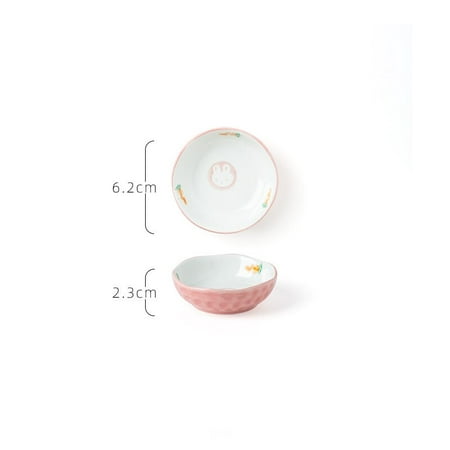 

Cartoon Style Seasoning Soy Sauce Dipping Sauce Snack Ceramic Dish Vinegar Material Small Dish Household Kitchen Tableware