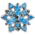 thumbnail image 2 of Body Candy 16G Womens 6mm Stainless Steel Snowflake Blues Winter Helix Jewelry 1/4, 2 of 7