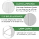 thumbnail image 2 of 1pc Stylish Lampshade Cloth Lamp Cover Clip Bulb Type Bedroom Lampshade, 2 of 3