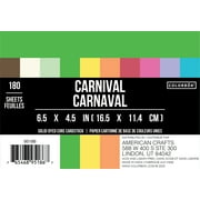 COLORBK Colorbok Carnival Multicolor Premium Cardstock Paper, 6.5" x 4.5", 108 lb./160 GSM, 180 Sheets