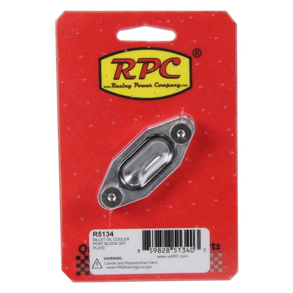 Racing Power Co-Packaged Oil Cooler Port Block Off Plate Billet