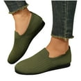 thumbnail image 5 of Tawop Women Shoes Womens Dress Shoes Work Shoes Flats Mesh Casual Dress Army Green 5.5, 5 of 9