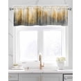 thumbnail image 2 of Forest Sunset Tree Linen Curtain Valance for Bedroom/Bathroom/Kitchen/Office/Living/Dining Room Window,Abstract Contemporary Smear Art Rod Pocket Topper Decorative Cafe Drapes Panel 42"x18", 2 of 6