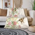 thumbnail image 4 of Butterfly (5) Throw Blankets 60"x50" Lightweight Flannel Fleece Cozy Soft Blanket Home Decor for Couch Bed Sofa Bedroom Living Room Travel Birthday Christmas All Season, 4 of 6
