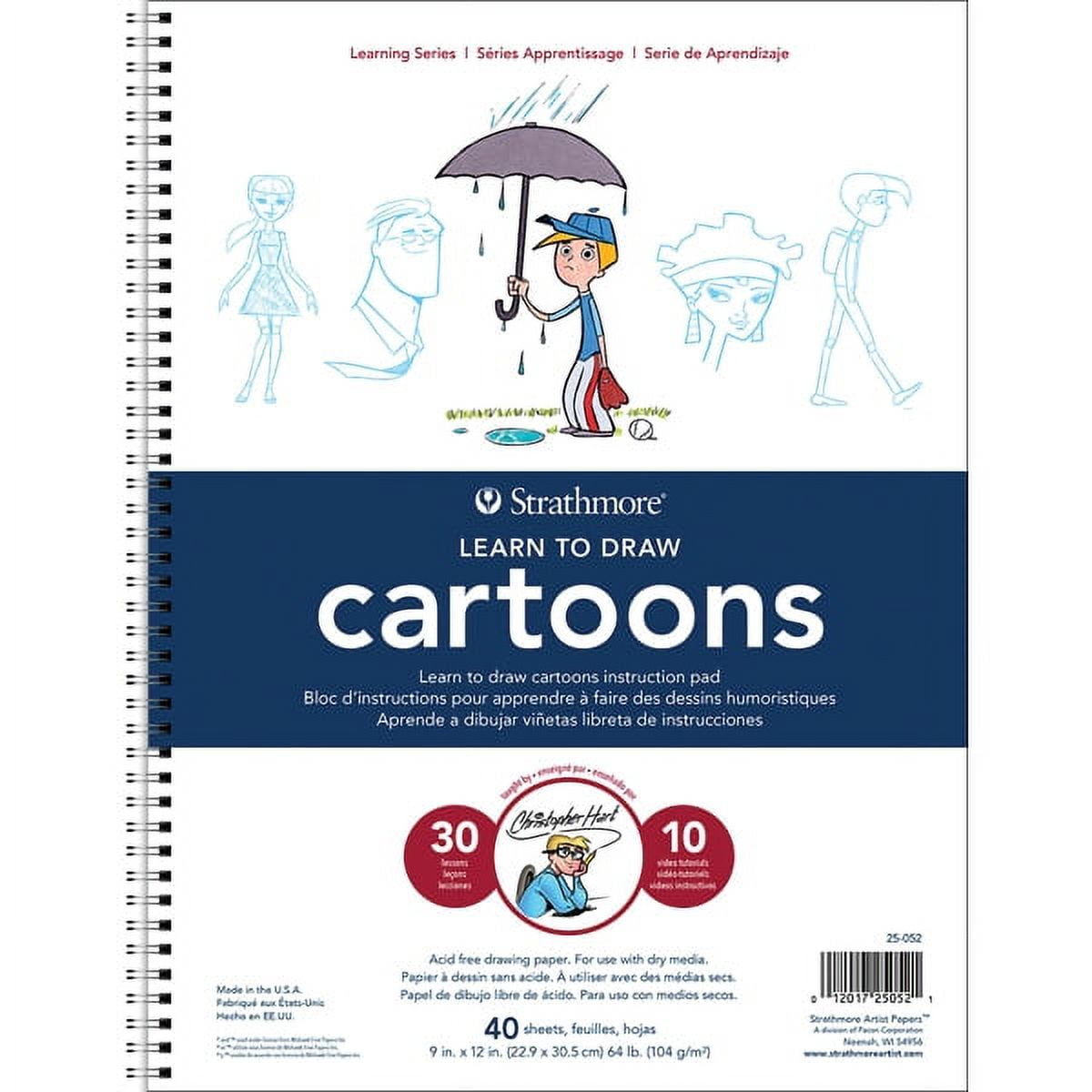 Strathmore Learning Series Drawing Pad, 9in x 12in, Cartoons