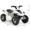 thumbnail image 2 of Gymax 6V Kids Electric Quad ATV 4 Wheels Ride On Toy Toddlers Forward & Reverse White, 2 of 10