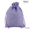 thumbnail image 1 of Inteprter 50 Uds. Bolsa de lino con cordón organizador de joyas bolsa de almacenamiento de té portátil para el hogar Almacenamiento y organización del hogar violeta 10x14cm Inteprter HA5722-29, 1 of 6