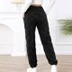 thumbnail image 4 of Gibobby Pantalones para mujer para el frío Pantalones de chándal de forro polar peludo para mujer, pantalones de forro polar con cordón grueso y cálido para invierno(Negro,M), 4 of 5