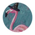 thumbnail image 4 of BANET  Halloween Flamingo Hat Round Tablecloth Witch Hat Animal Table Cloth Cover Washable Polyester Dining Decorative for Holiday Home Party Wedding Picnic 42"-46, 4 of 8