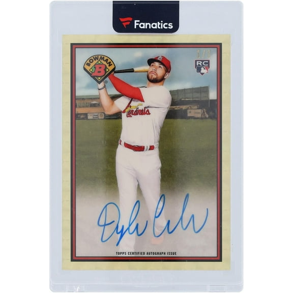Dylan Carlson St. Louis Cardinals Autographed 2021 Bowman Transcendent Superfractor #89S-DC #1/1 Rookie Card - Fanatics Authentic Certified