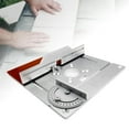 thumbnail image 5 of Juego de 3 placas de inserción para mesa de enrutador, aleación de aluminio, fresado de madera, tablero abatible, máquina de corte, herramienta auxiliar de grabado, bancos de carpintería (plata,, 5 of 5