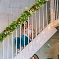 thumbnail image 3 of 78 Inch Cedar Garland Extra Full Realistic Greenery Staircase Home, 3 of 6