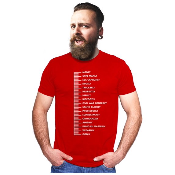 Tstars Mens Gifts for Dad Father's Day Shirts Beard Gift for Him Funny Humor Beard Scale Father's Day Birthday Christmas Cool Best Gift for Dad T Shirt