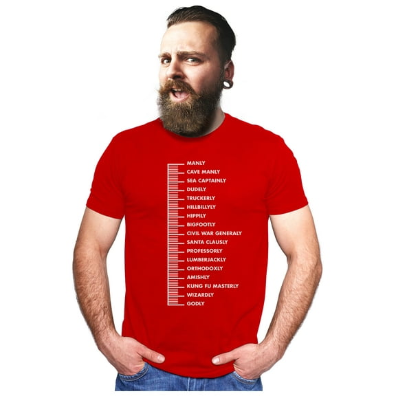 Tstars Mens Gifts for Dad Father's Day Shirts Beard Gift for Him Funny Humor Beard Scale Father's Day Birthday Christmas Cool Best Gift for Dad T Shirt