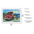 thumbnail image 2 of Pacifica Palisades Picnic - Retro Woodie Car with Surfboards - Sunset Beach - From an Original Color Painting by Scott Westmoreland - Japanese Unryu Rice Paper Art Print (Unframed) 18 x 24 in, 2 of 4