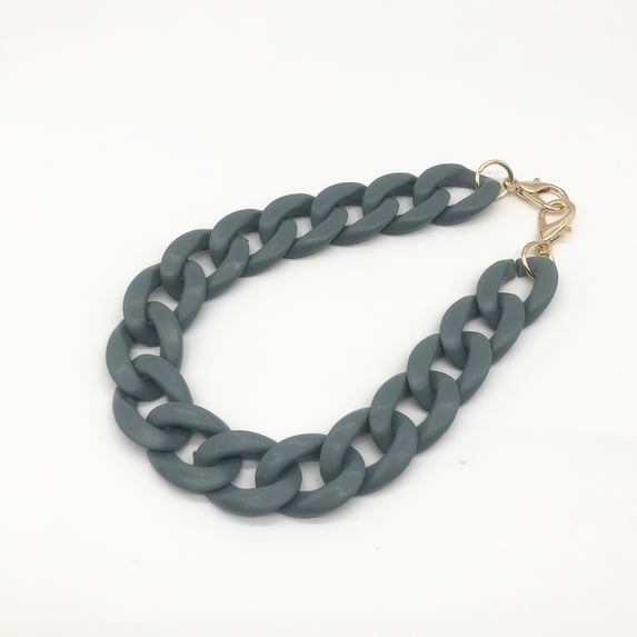 Acrylic Lady DIY Elegant Replacement Strap Clear Design Bags Accessories Shoulder Bag Belt Bag Strap Decorative Chain Chain Bag Strap DARK BLUE