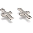 thumbnail image 2 of 20Pcs Tarnish Resistant Cross Stainless Steel Charms Pendants Stainless Steel Color for Women DIY Necklace Bracelet Earring Jewelry Craft Making 12x7x1mm Hole: 1mm, 2 of 4