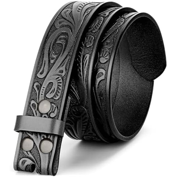 Western Leather Belt Strap for Men Women Cowboy Cowgirl Leather Mens Belts for Jeans Birthday Christmas Belt Gifts